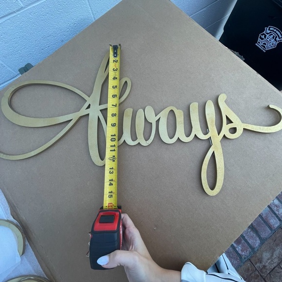 Gold Wooden Wall Decal / Sign - “Always & Forever” - Picture 4 of 8